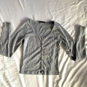 Heather Grey Ribbed Longsleeve